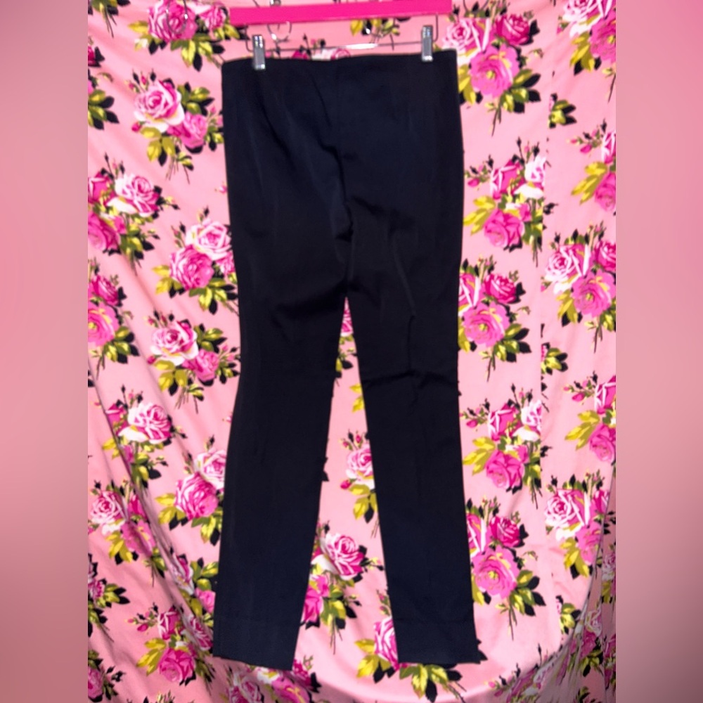 Cynthia Crowley stretch slim slacks tuxedo cigarette legging career sleek smooth